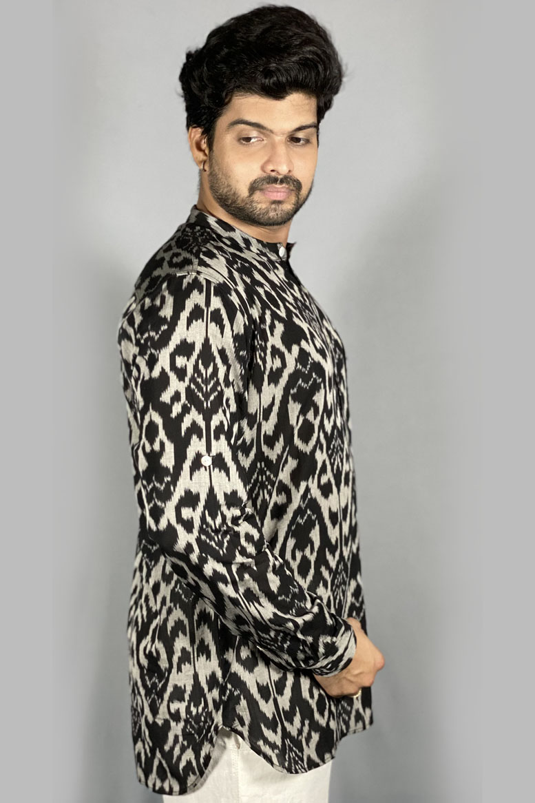 Ikat printed cotton kurta for men, Mangalgiri cotton kurta men, short kurta, cotton men kurta, men's short kurta shirt, mens kurta brands in india, cotton and silk men's kurta, men's short length kurta, men's cotton regular kurta, cotton kurta brands in india, men's cotton kurta shirt, men's kurta short sleeve, cotton kurta, cotton kurta for men, cotton kurta design, best cotton for kurta, cotton kurta new arrival, block printed kurtas, organic cotton kurta, cotton kurta for yoga, handmade men kurtas, embroidered men kurtas, cotton kurta handmade, ikat print kurta, sepia stories