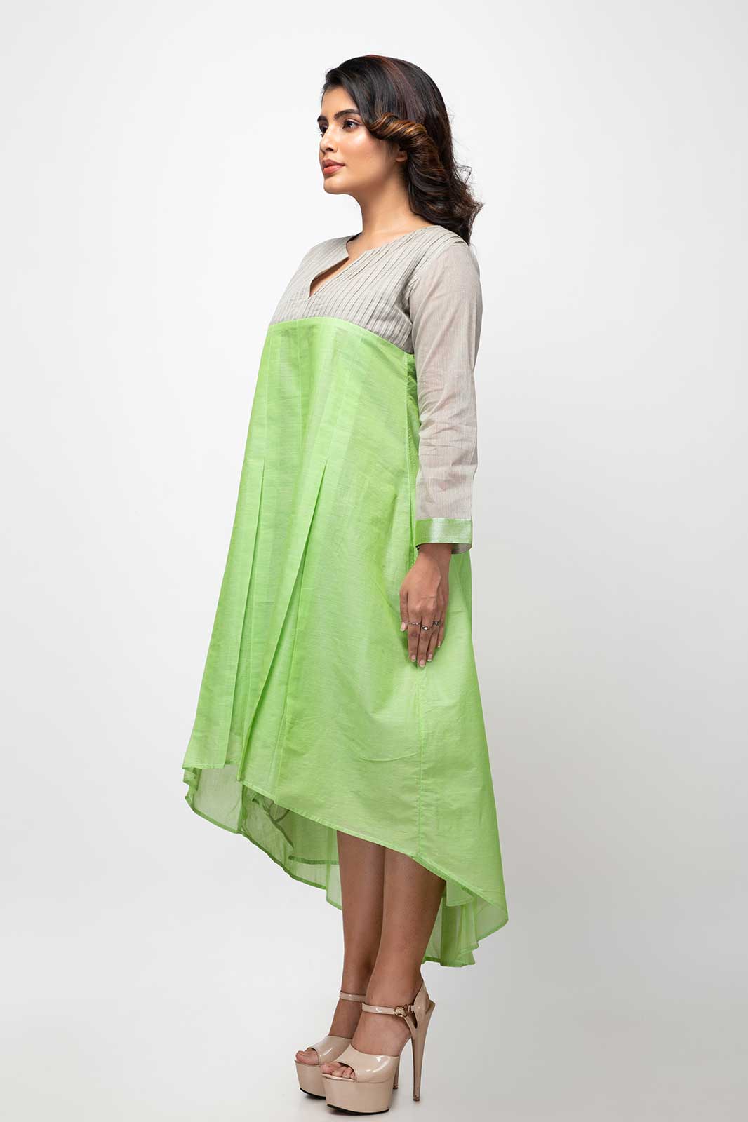 Nonie cotton dress green, cotton green dress, green dress for ladies, green dress for ladies, full sleeve midi dress, full sleeve cotton dress, full sleeve short dress, Sepia stories, Handmade products online, 100% Natural fashion accessories online, Best organic online store, Organic products India, Organic brands online, Natural handmade products, Praful Makhwana, Mister and Mister, Indian handmade products, Indian designer brand, Indian accessories, Women Dresses online, shop organic handmade dresses, handmade dresses for women, shop women dresses online, designer dresses, Indian handmade dresses, fashionable dresses, Women dresses, organic dresses, dresses for women, designer women dresses, handmade women dresses, organic handmade clothing, handmade organic clothing, natural fabrics, handcrafted clothing in India, organic fabrics, eco-friendly clothing brands, organic clothing range, sustainable clothing