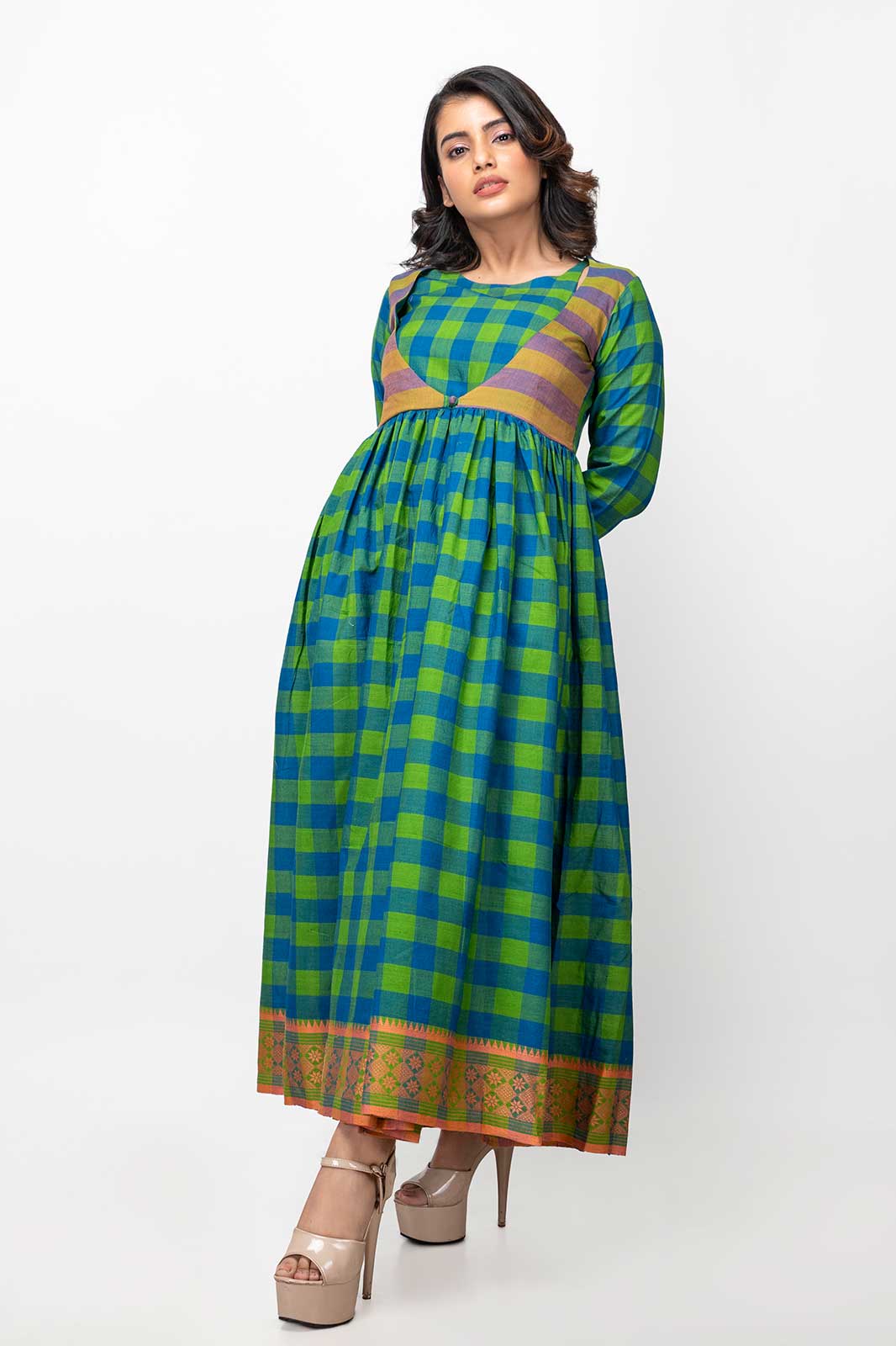 Buy INTUNE Green Midi Cotton Dress for Women | Shoppers Stop-totobed.com.vn