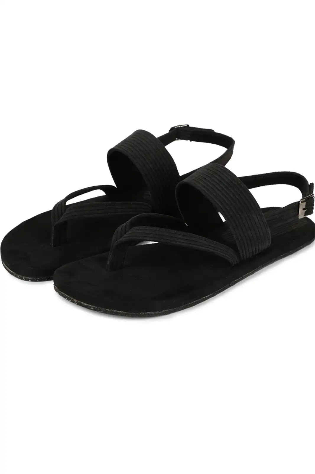 Buy ALL THAT GLITTER BLACK FLAT SANDALS for Women Online in India
