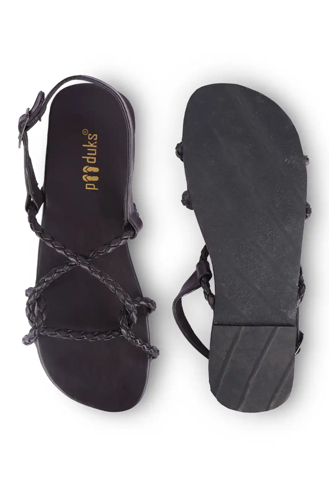 Lucky Brand Kyndall Leather Ankle Strap Flat Sandals | Dillard's