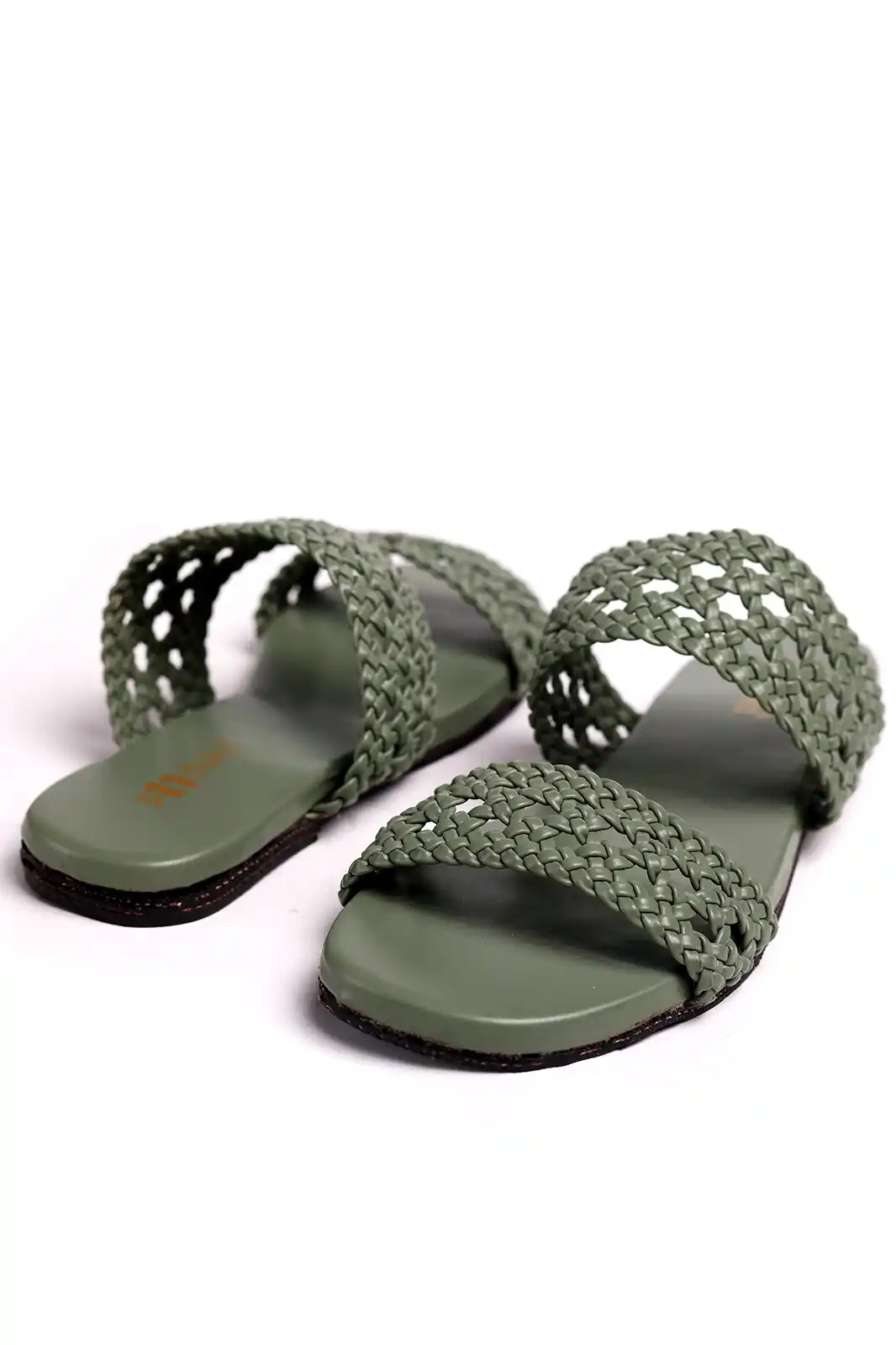 Buy online Green Synthetic Slip On Sandals from heels for Women by Glitzy  Galz for ₹389 at 76% off | 2024 Limeroad.com