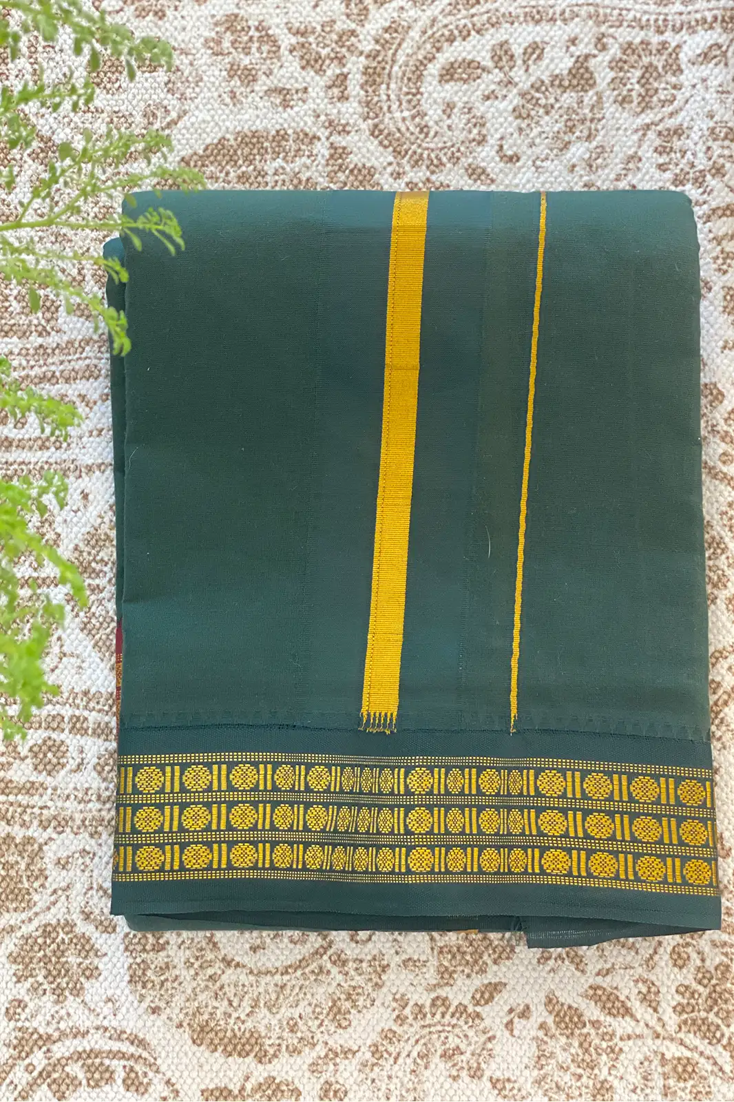 Sodoam green cotton dhoti