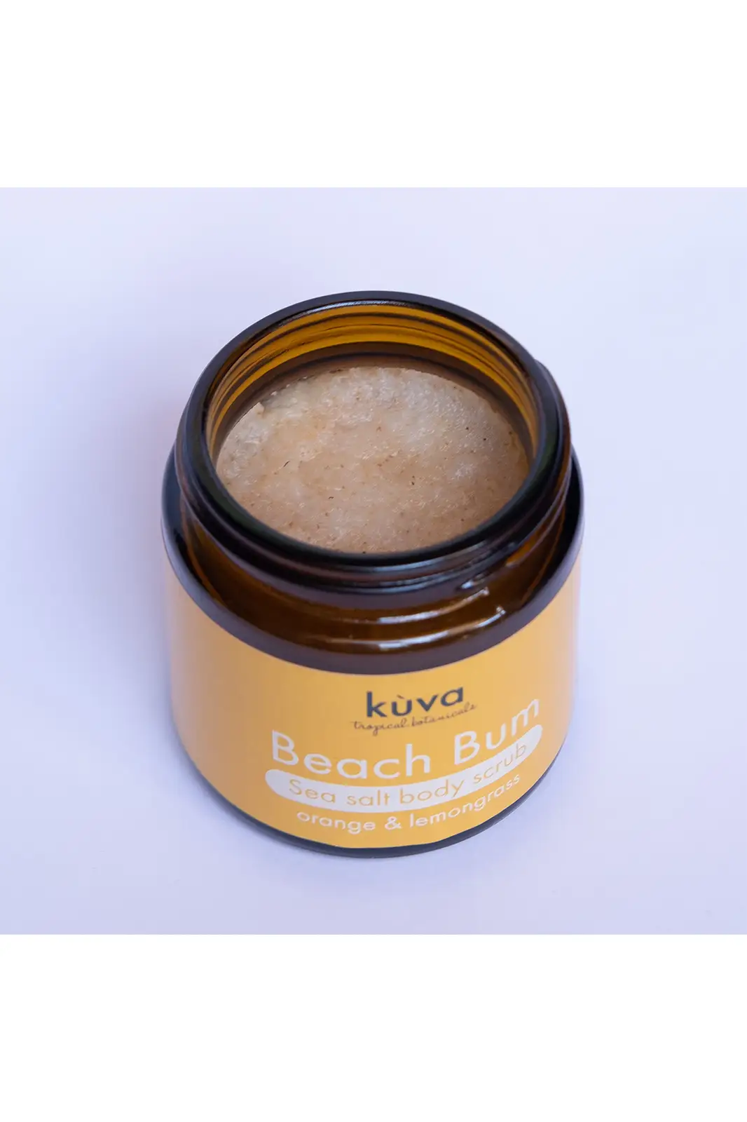 Beach bum orange lemongrass body scrub, body scrub for women, body scrub for men, body scrub exfoliator, orange scrub, body scrub organic, Kùva Botanicals