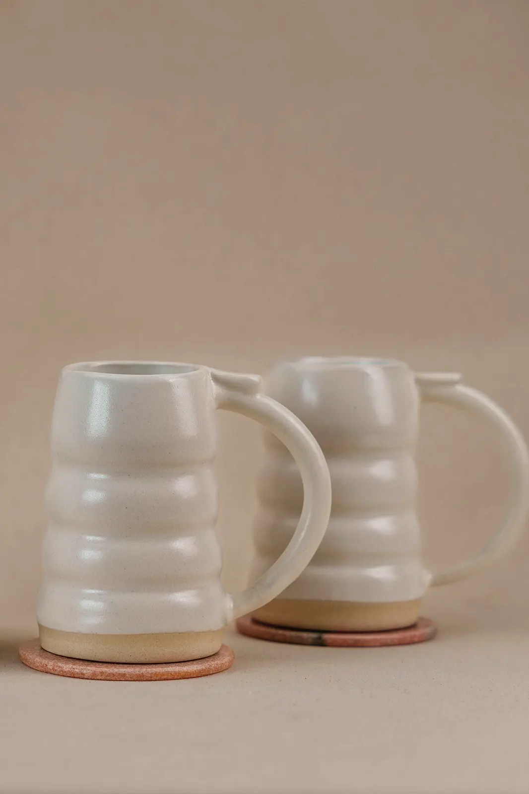 Ceramic pitcherspiral beer mug set 2, ceramic pitcher, handmade pitcher, ceramic creamer pitcher, beer pitcher, ceramic beer mug, handmade mug, beer mug set 2, TOH, Sepia Stories