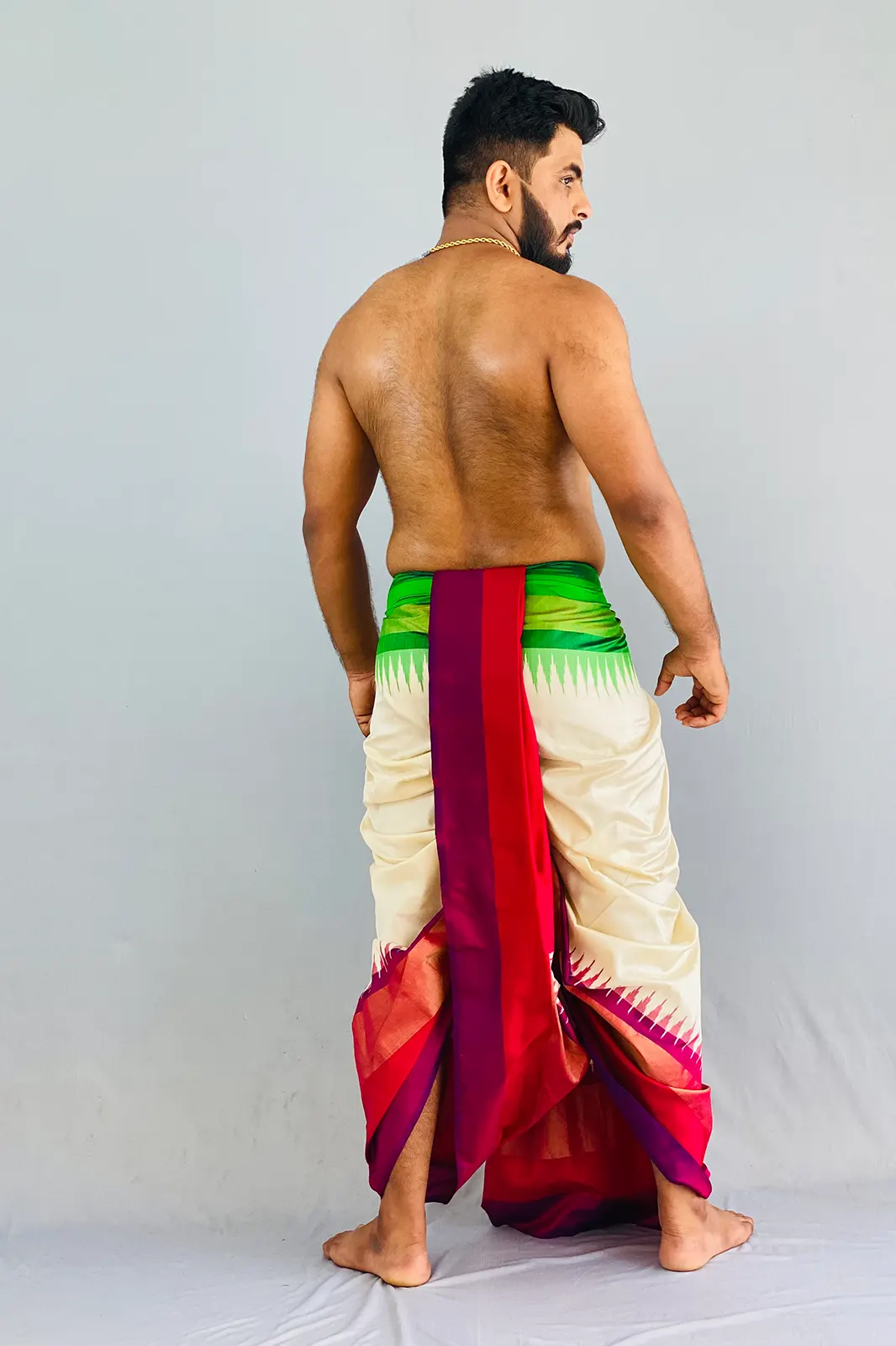 Ikka, silk dhoti, silk dhoti for men, pure silk dhoti, colour silk dhoti, silk ikat dhoti, handwoven silk dhoti, ikat dhoti, ikat design, pure silk dhoti online, silk dhoti, pure silk dhoti price, cream silk dhoti, big border silk dhoti, pure silk dhoti for wedding, Sepia stories
