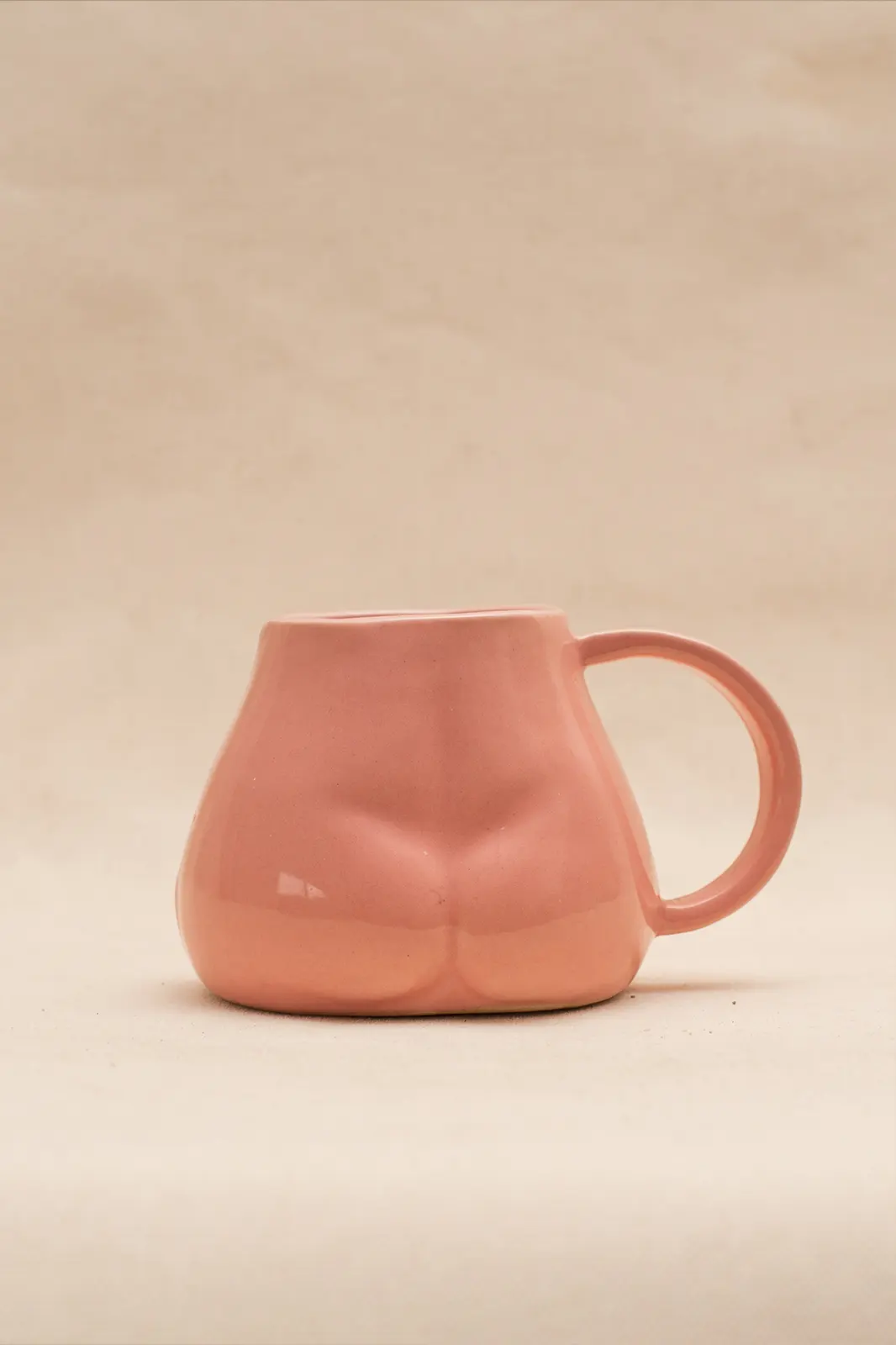 Pink ceramic butt sculpture mug, pink cup, ceramic cup, tea cup, ceramic tea cup, coffee cup, sculpted mug, hand painted cup, ceramic mugs, coffee mug, eco friendly coffee cup, handmade mug, coffee mug ceramic, Toh, Sepia Stories, ceramic cups online