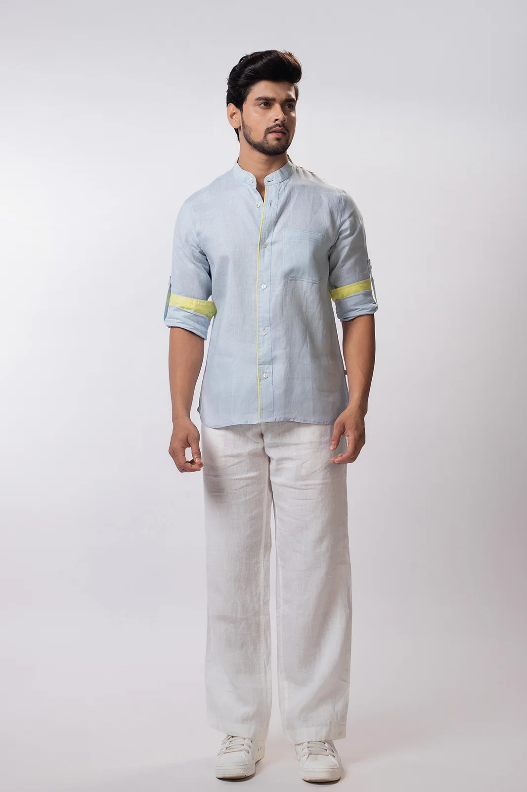 Linen Shirt Indian Shirt Mens Button Up Mens Clothing 