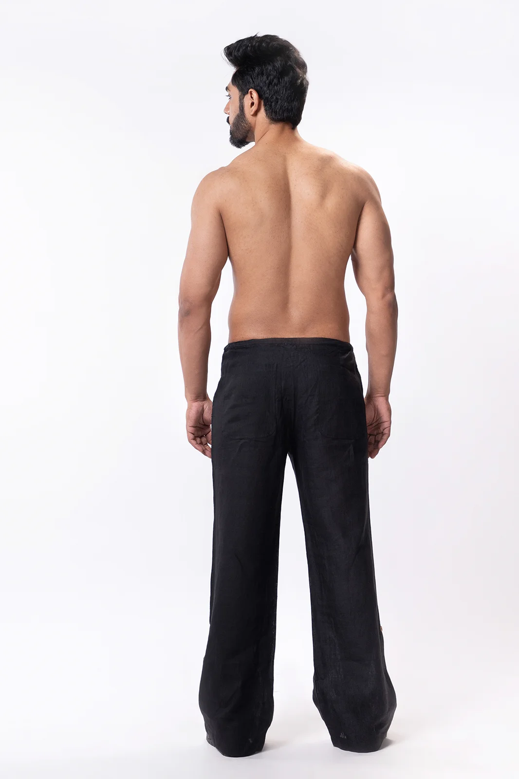 Buy Mens Linen Cotton Pant - Black | Ramraj Cotton