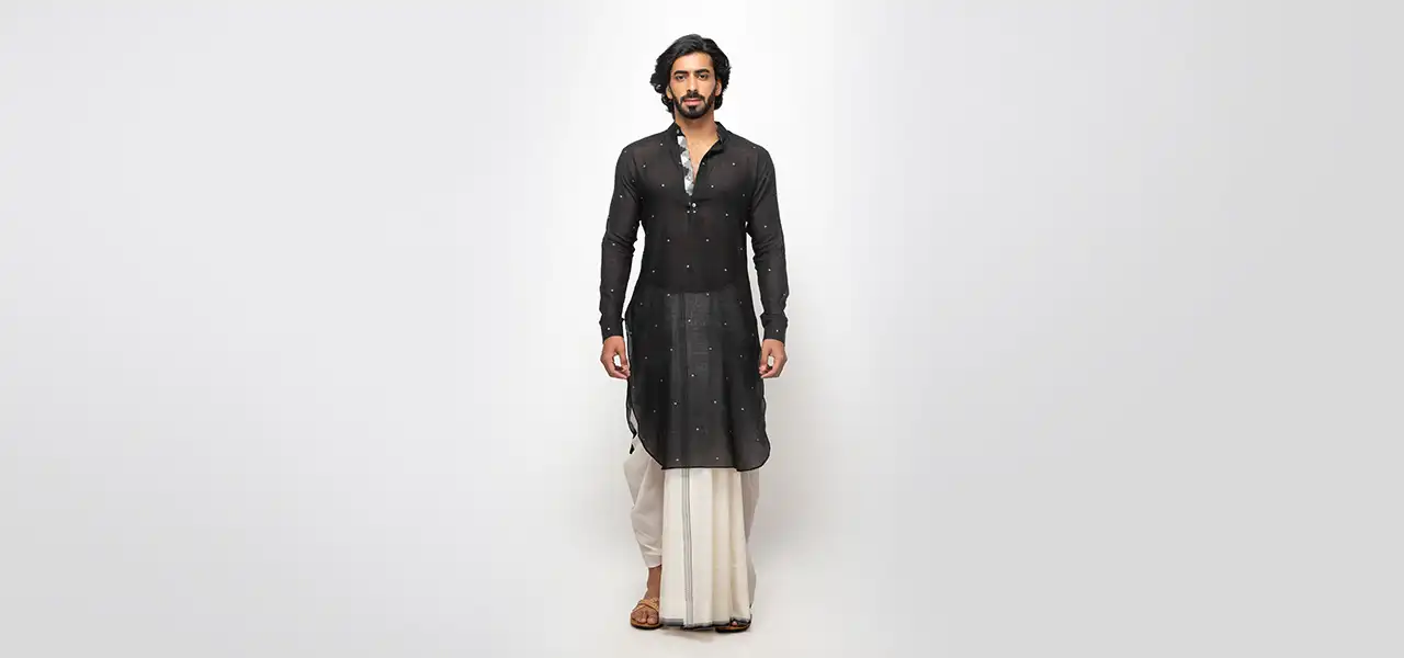 stylish men kurta, kurta for men, men kurta for wedding, printed kurta for men, stylish kurta for men, designer kurta for men, embroidered kurta for men, Sepia Stories