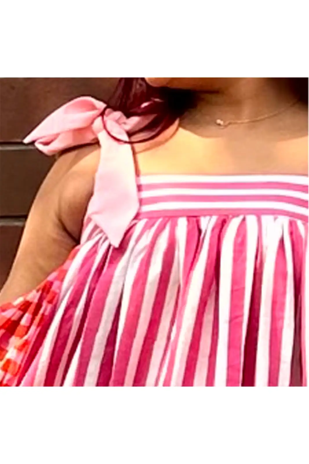 ayesha pattern block ultra flare dress pink, knee length flare dress, super flare dress, party wear dress women, western dress, women clothing, organic clothing
