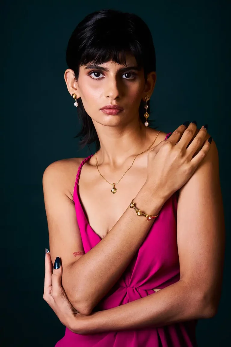 chameli jewellery set mismatched earrings choker bracelet, 18 karat gold earrings, gold earrings, bracelet for woman, gold bracelet