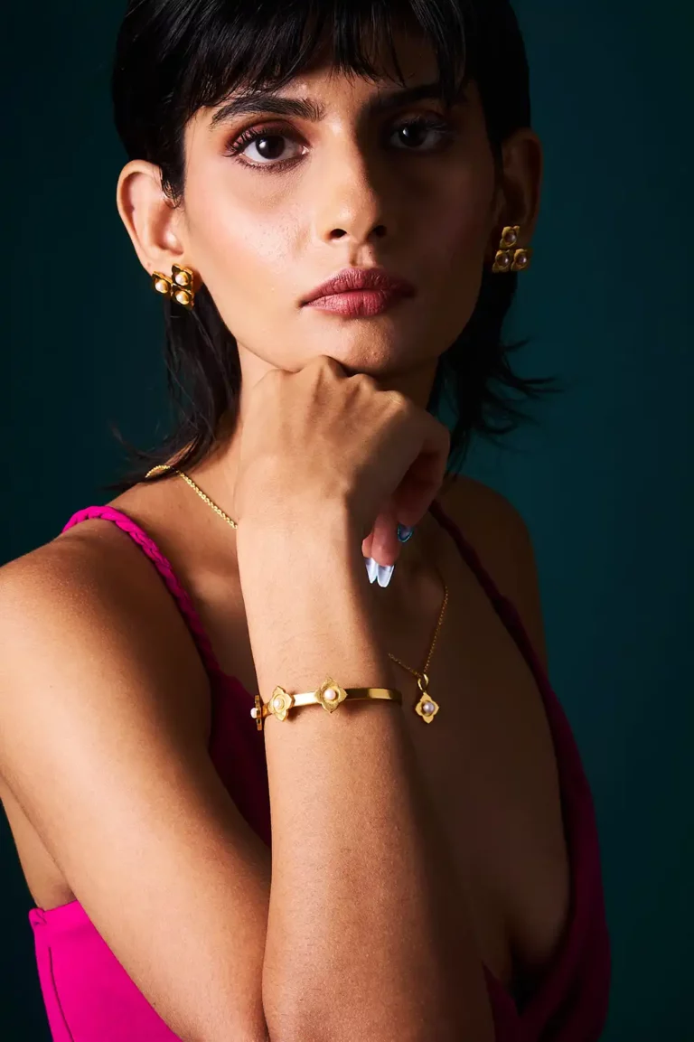 chameli jewellery set studs long necklace bracelet, long necklace, long necklace designs gold, ear studs designs gold, bracelet for woman