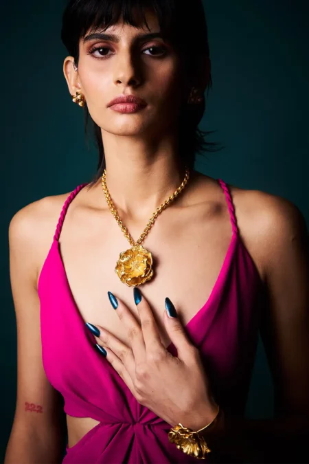 champa jewellery set short necklace bracelet, bracelet for woman, gold bracelet, short necklace, short necklace designs gold, short necklace set
