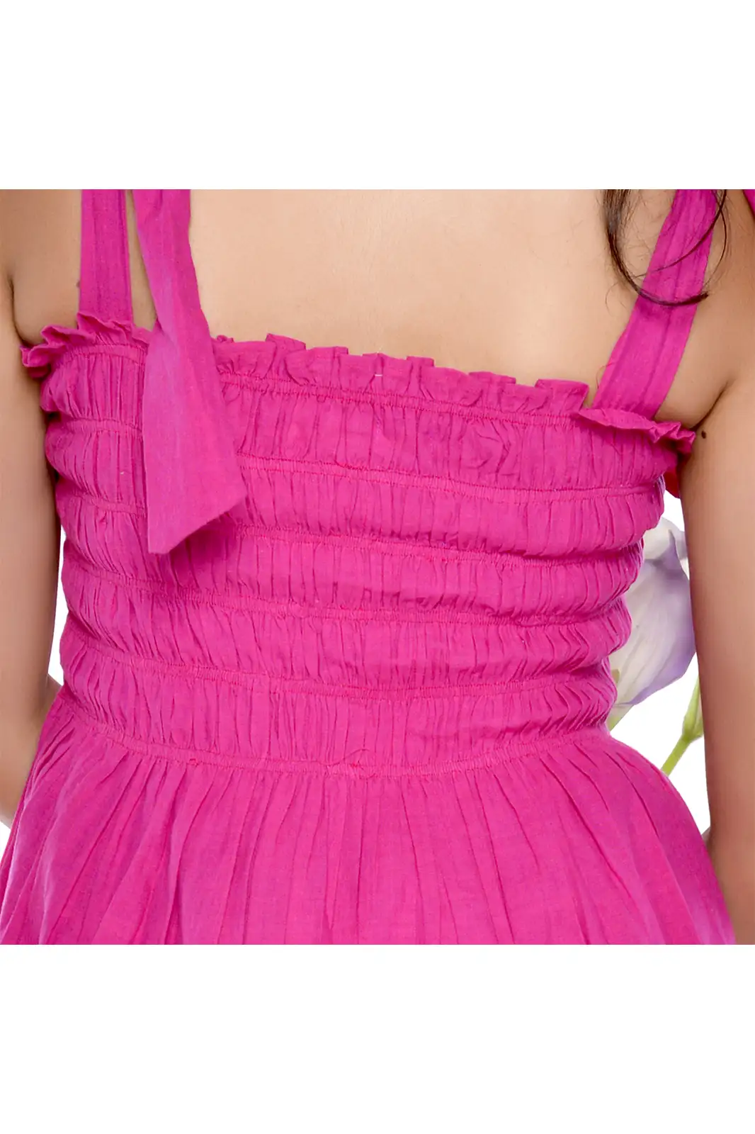keya pink ballon knee length dress, one piece knee length dress, knee length dress party, knee length dress with sleeves, women clothing, organic clothing