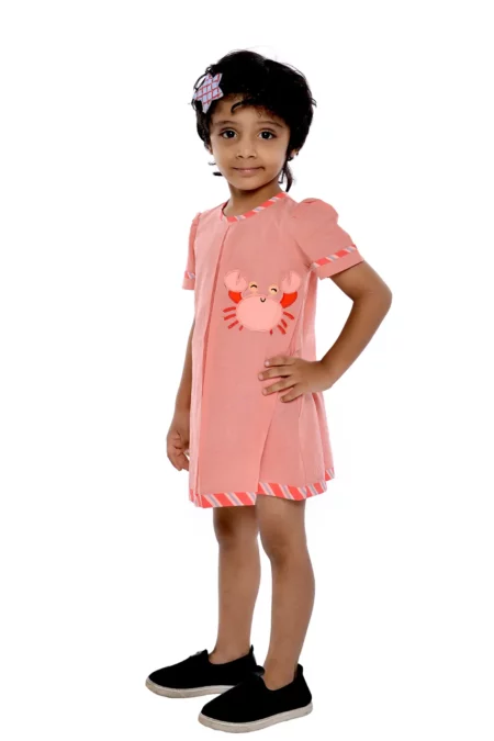peach dress for girls, dresses for girls, party wear dress, girls dress, western dress, kids dresses, kids clothes, kids clothing, organic clothing