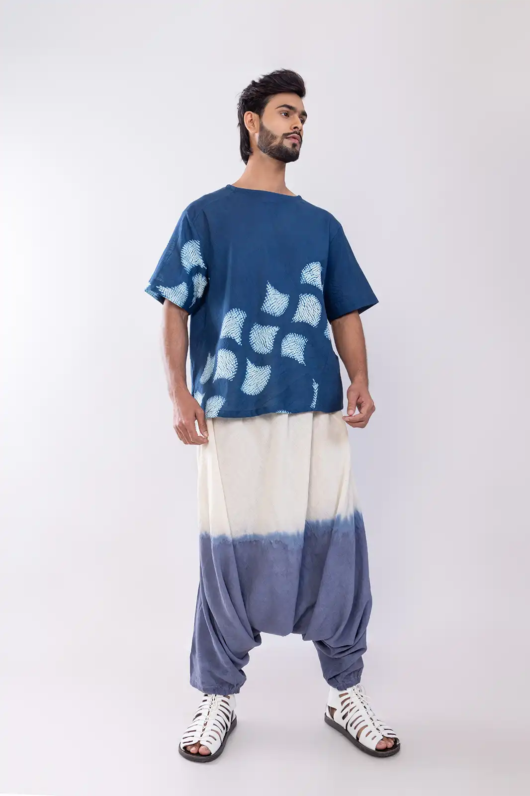 Berk Cotton Tee Indigo, Eco-friendly Berk T-shirt, Organic Cotton Tee For Men, Sustainable Natural Dye Cotton Shirt, Berk Casual Wear, Environmentally Conscious Crew Neck