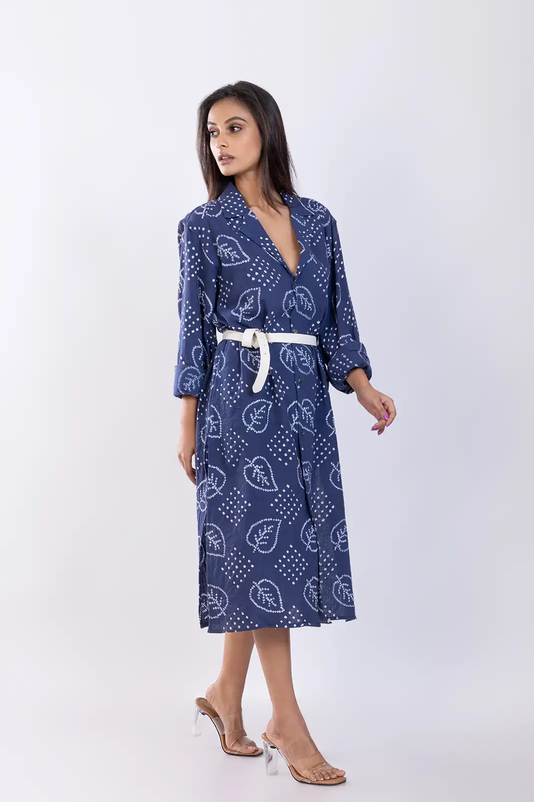 Boudia Cotton Dress Indigo, Eco-friendly Cotton Dress, Organic Fabric Women’s Dress, Natural Fiber Casual Dress, Sustainable Everyday Cotton Dress, Ethical Fashion Organic Dress