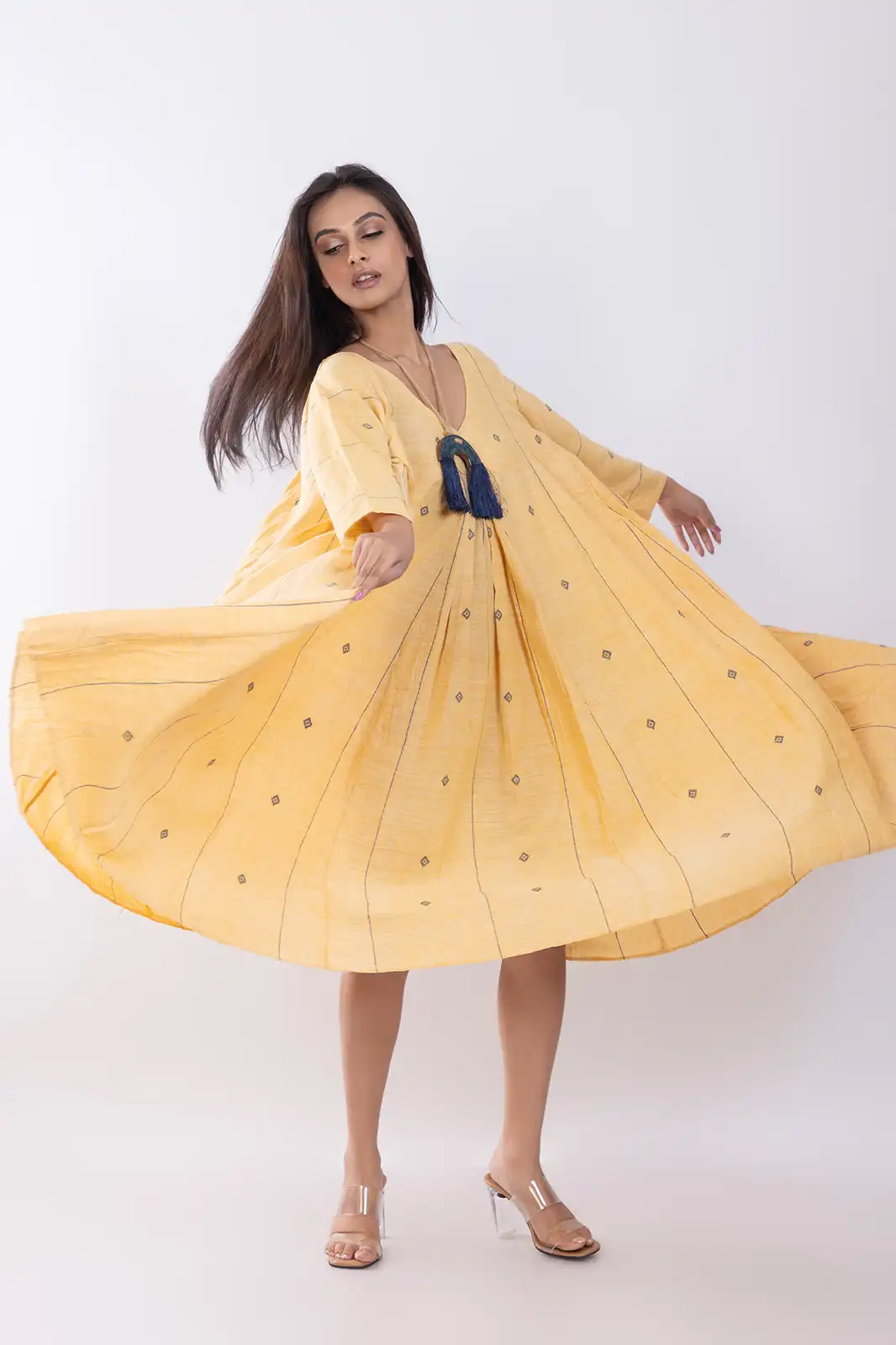 Feena Organic Cotton Dress, Eco-friendly Cotton Dress, Organic Fabric Women’s Dress, Natural Fiber Casual Dress, Sustainable Everyday Cotton Dress, Ethical Fashion Organic Dress