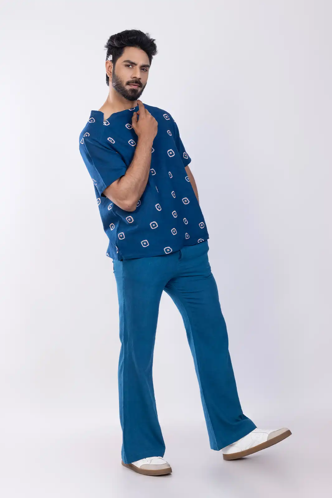 Glum Organic Cotton Pants Indigo, Cotton Pants For Men, Casual Cotton Pants For Men, Sustainable Pants, Cotton Summer Pants Men, Pure Cotton Trousers