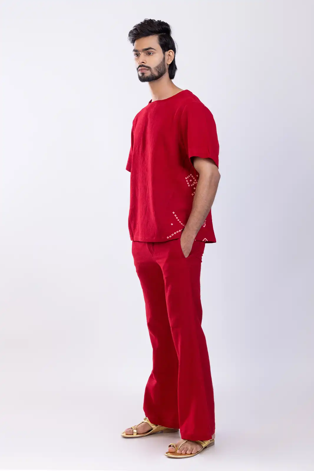 Glum Organic Cotton Pants Red, Cotton Pants For Men, Casual Cotton Pants For Men, Sustainable Pants, Cotton Summer Pants Men, Pure Cotton Trousers