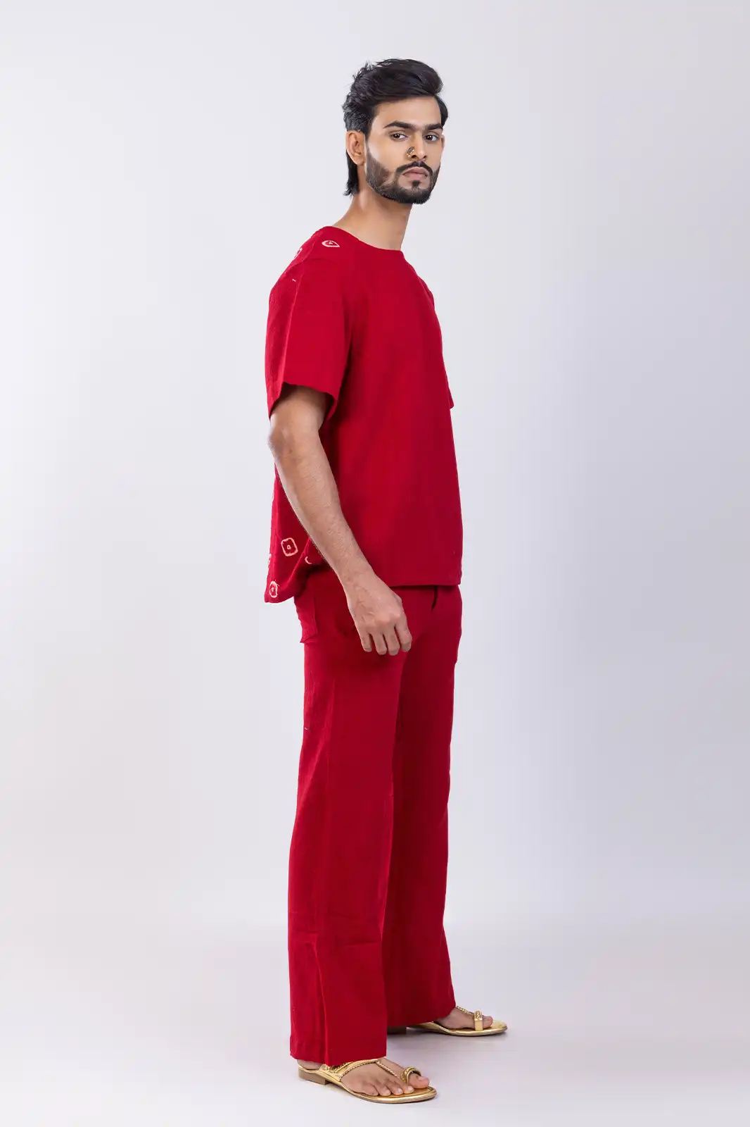 Glum Organic Cotton Pants Red, Cotton Pants For Men, Casual Cotton Pants For Men, Sustainable Pants, Cotton Summer Pants Men, Pure Cotton Trousers