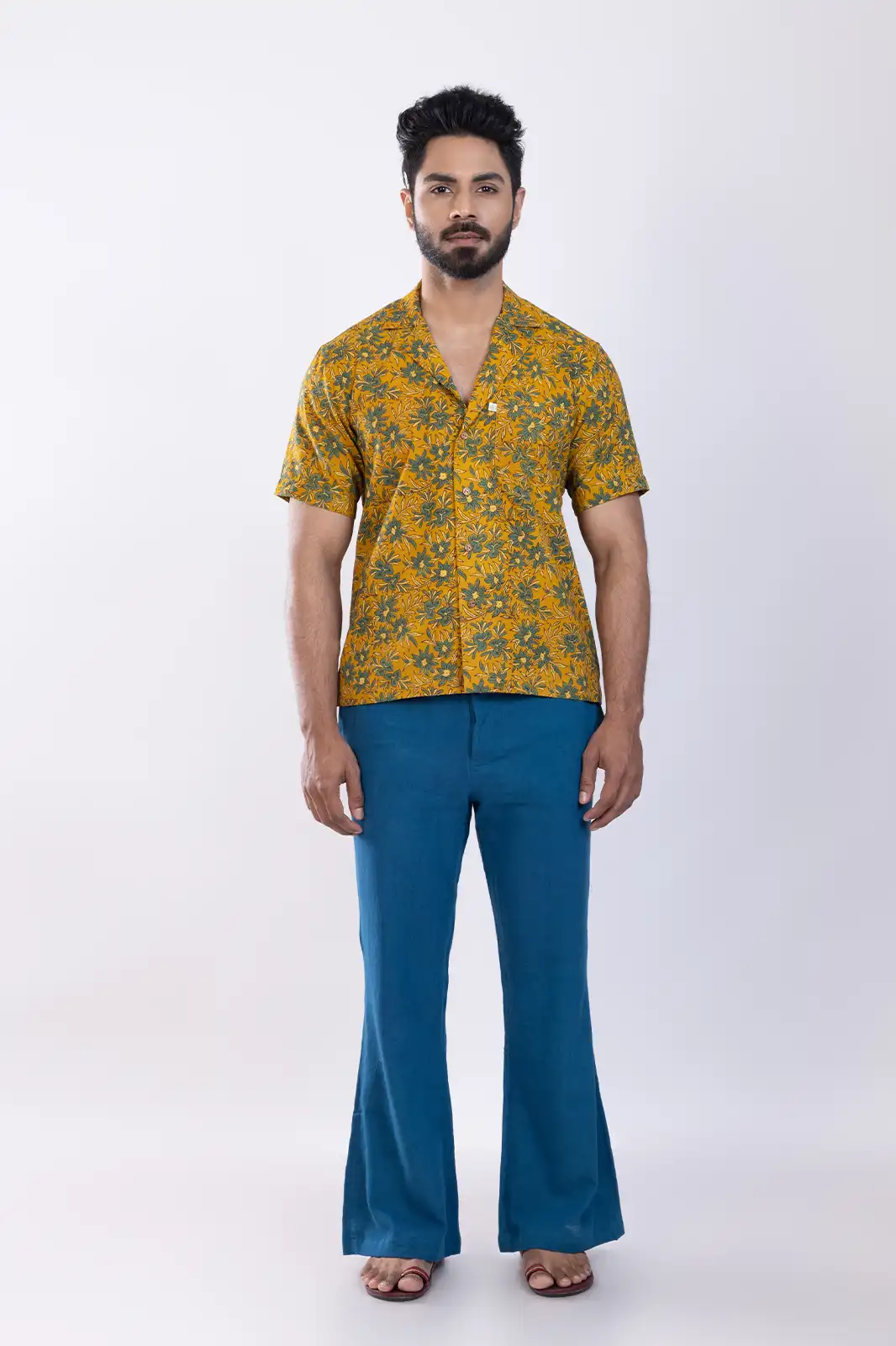 Hodiip Cotton Printed Shirt Mustard, Hand Printed Shirts, Print Shirts For Men, Cotton Printed Shirts For Men, Unique Print Shirts, Indian Shirt For Men