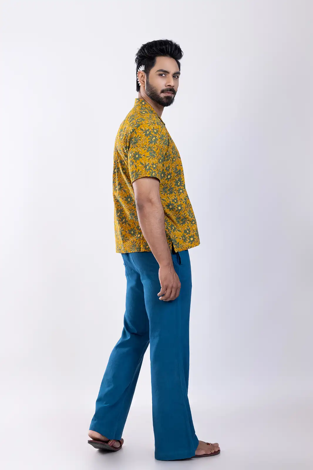 Hodiip Cotton Printed Shirt Mustard, Hand Printed Shirts, Print Shirts For Men, Cotton Printed Shirts For Men, Unique Print Shirts, Indian Shirt For Men