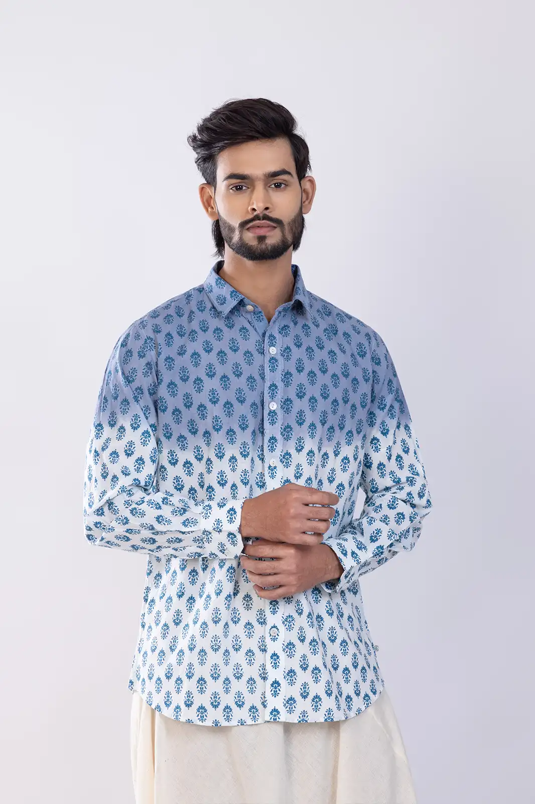 Hunz Cotton Printed Shirt, Hand Printed Shirts, Print Shirts For Men, Cotton Printed Shirts For Men, Unique Print Shirts, Indian Shirt For Men