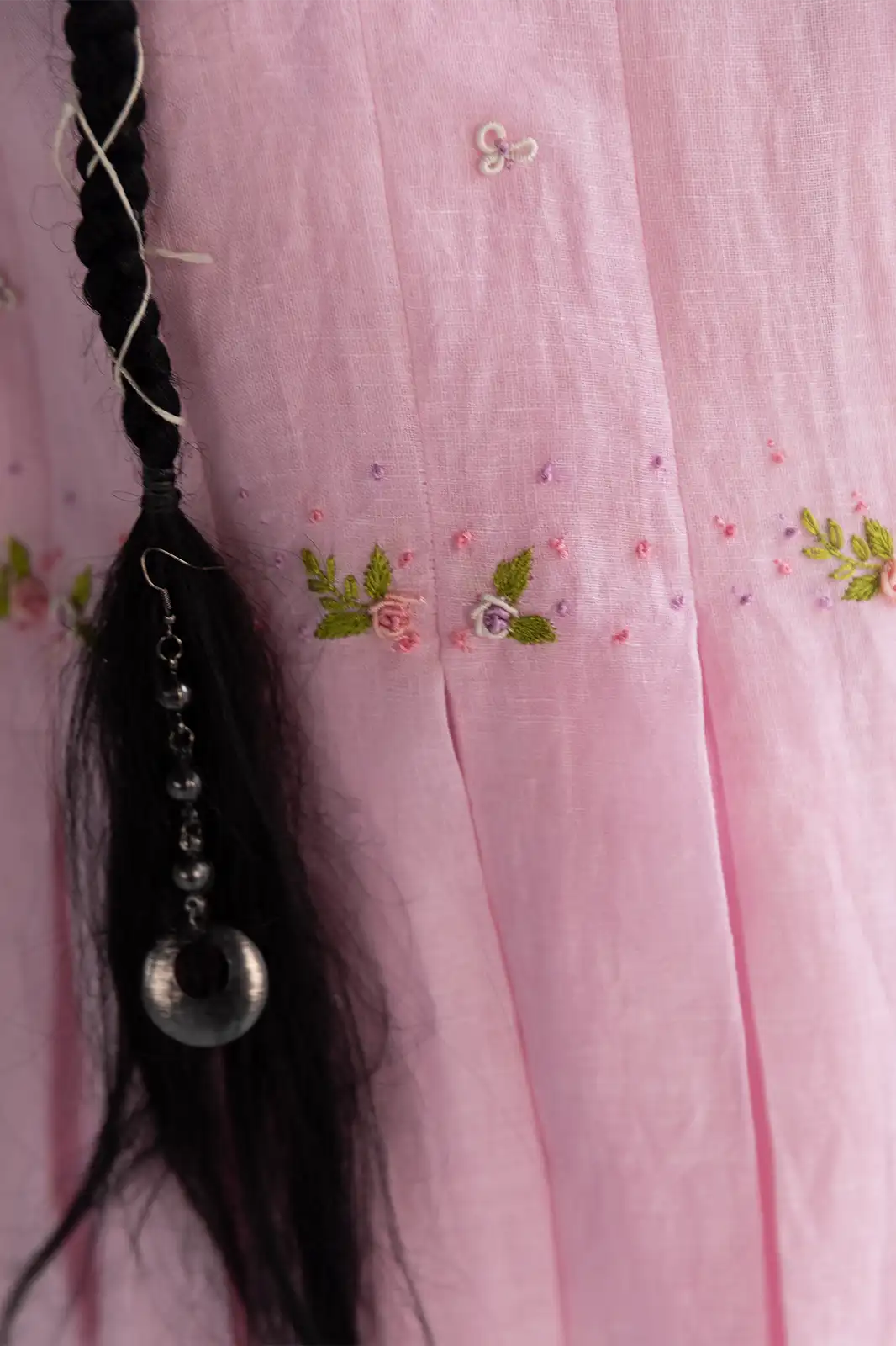 Parallel Rays Top, ivory linen women’s top, hand embroidered linen top, shoulder gathers blouse, Sepia Stories clothing, pure linen fashion, sustainable women’s wear, elegant ivory top, designer linen tops India, artisan crafted blouse, casual linen outfit