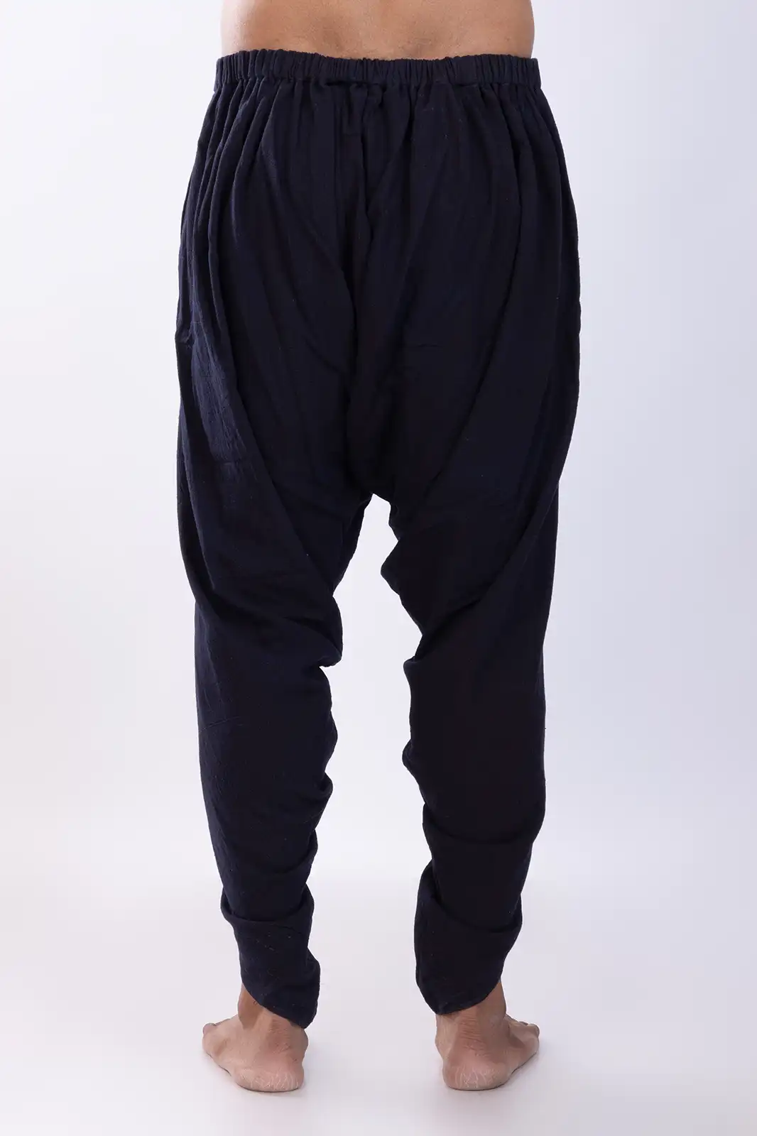 Medeiros Organic Cotton Dhoti Pants Black, Eco-friendly Cotton Dhoti, Organic Fabric Traditional Dhoti, Natural Fiber Men’s Dhoti, Sustainable Ethnic Wear Cotton Dhoti