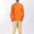 Miz Cotton Kurta Orange, Orange Kurta For Men, Orange Colour Kurta For Mens, Pure Cotton Kurta, Cotton Short Kurta For Men, Sustainable Clothing