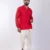 Miz Cotton Kurta Red, Red Kurta For Men, Red Colour Kurta For Mens, Pure Cotton Kurta, Cotton Short Kurta For Men, Sustainable Clothing
