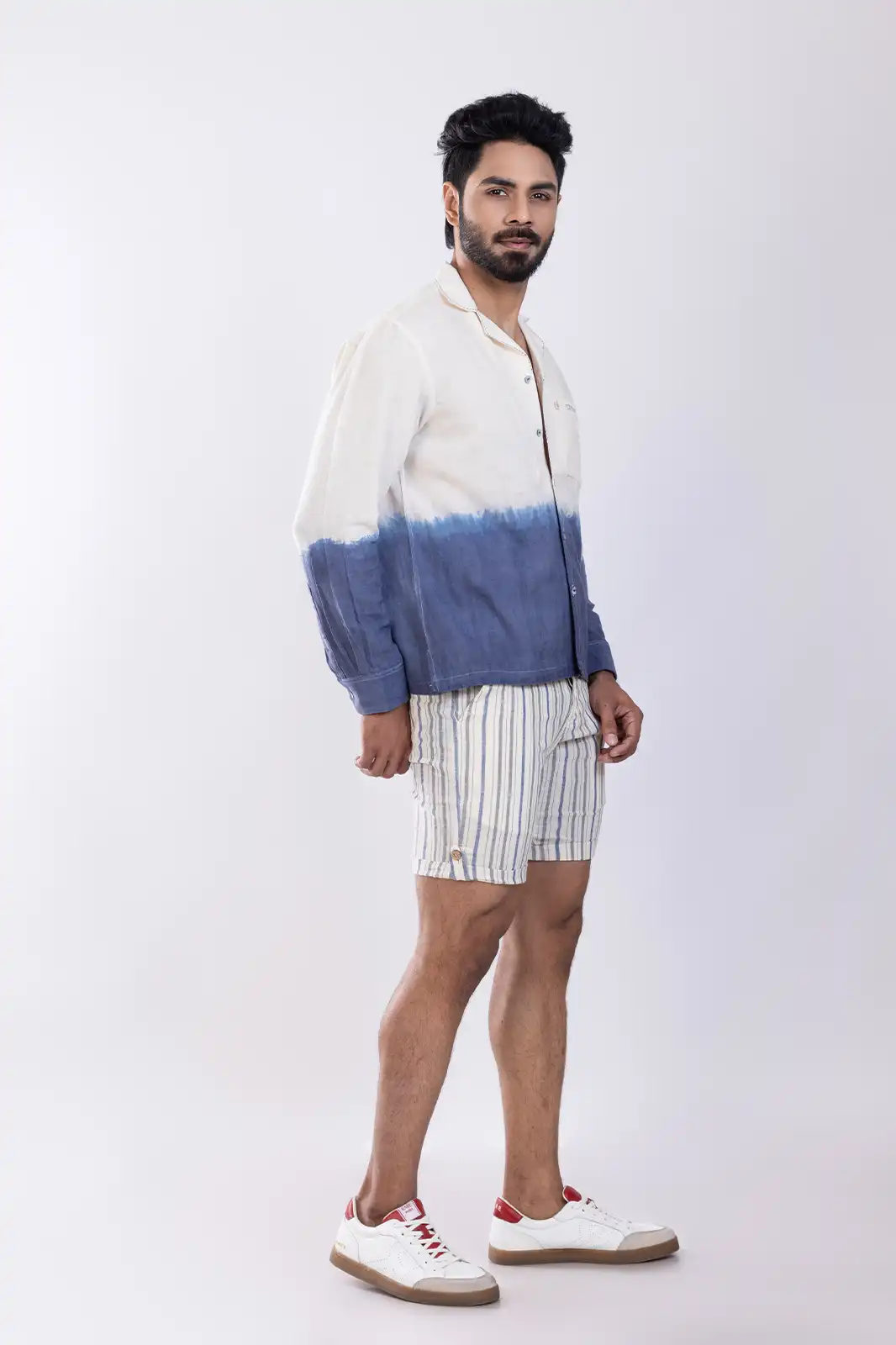 Mun Cotton Shirt Indigo, Pure Cotton Shirts For Men, Solid Cotton Shirts, Sustainable Shirts For Men, Sustainable Mens Clothing, Half Sleeve Cotton Shirt