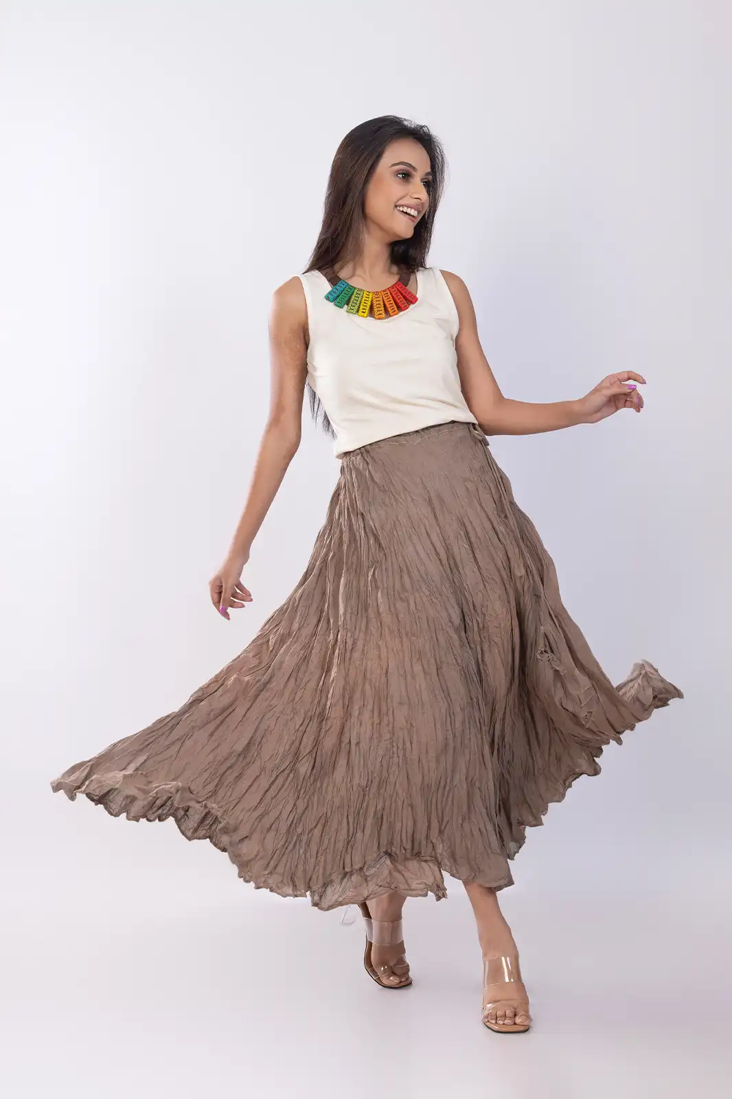 Onem Cotton Skirt, Women Cotton Skirt, Midi Skirts For Women, Ladies Skirts Midi, Wrap Around Cotton Skirt, midi flare skirt, Sustainable Clothing