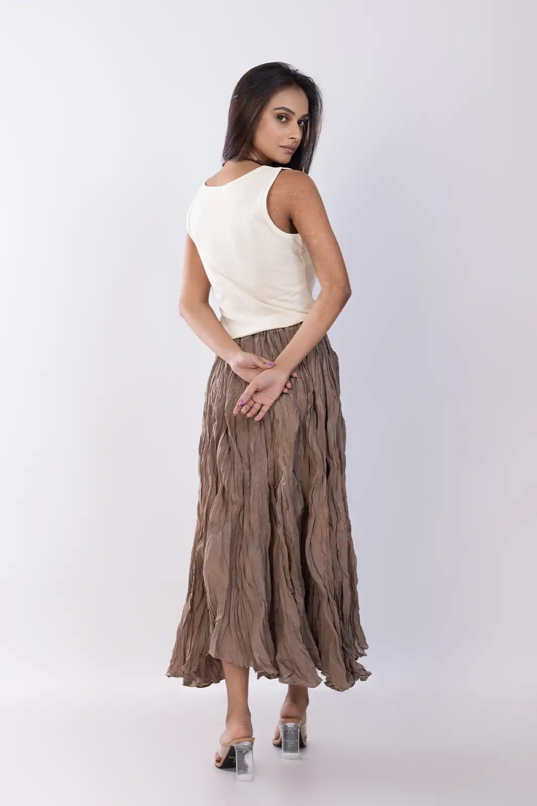 Onem Cotton Skirt, Women Cotton Skirt, Midi Skirts For Women, Ladies Skirts Midi, Wrap Around Cotton Skirt, midi flare skirt, Sustainable Clothing