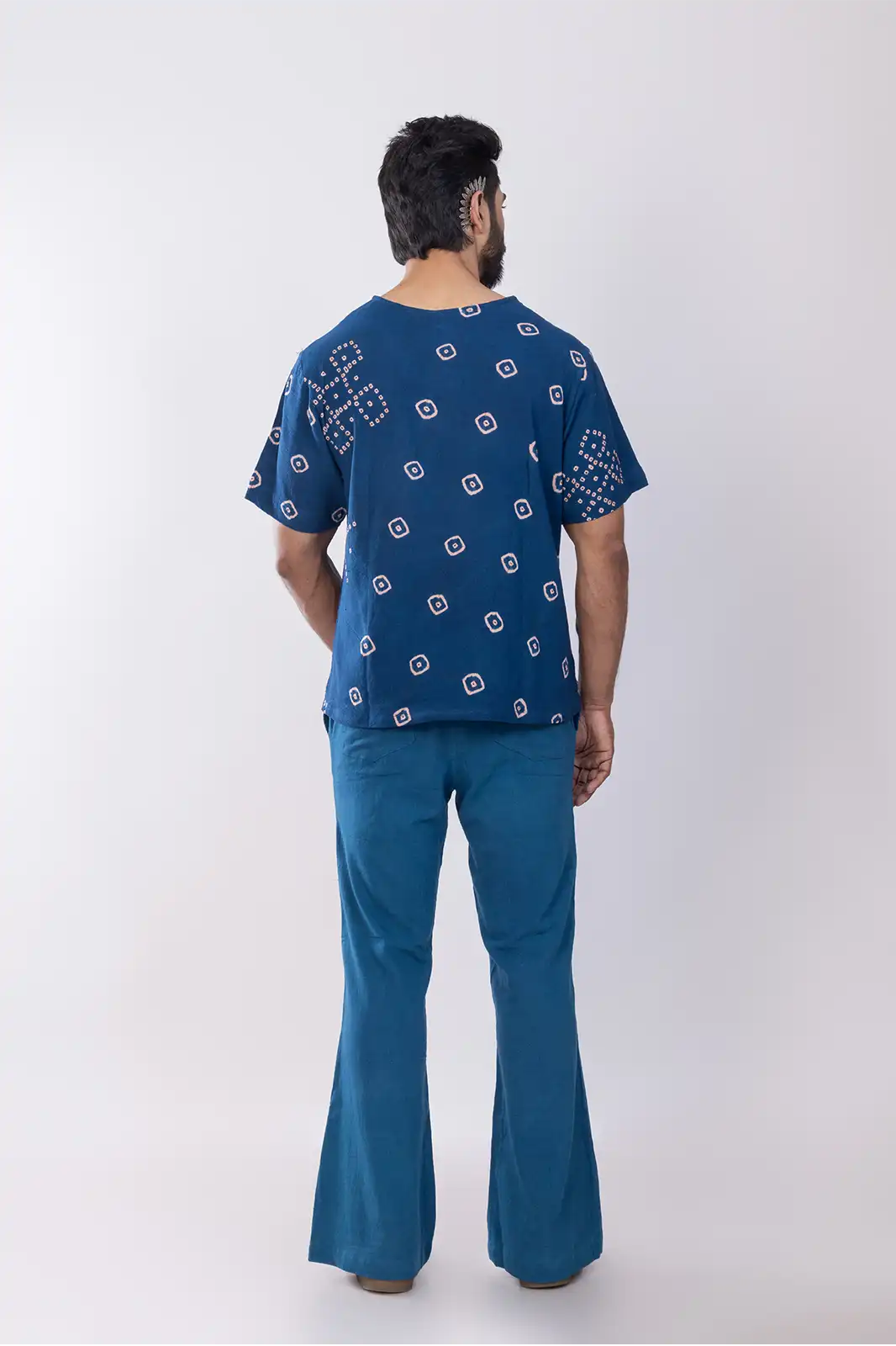 Serdar Organic Cotton Tee Indigo, Eco-friendly Cotton T-shirt, Organic Fabric Casual Tee, Natural Fiber Everyday T-shirt, Sustainable Minimalist Clothing, Environmentally Friendly Cotton Top