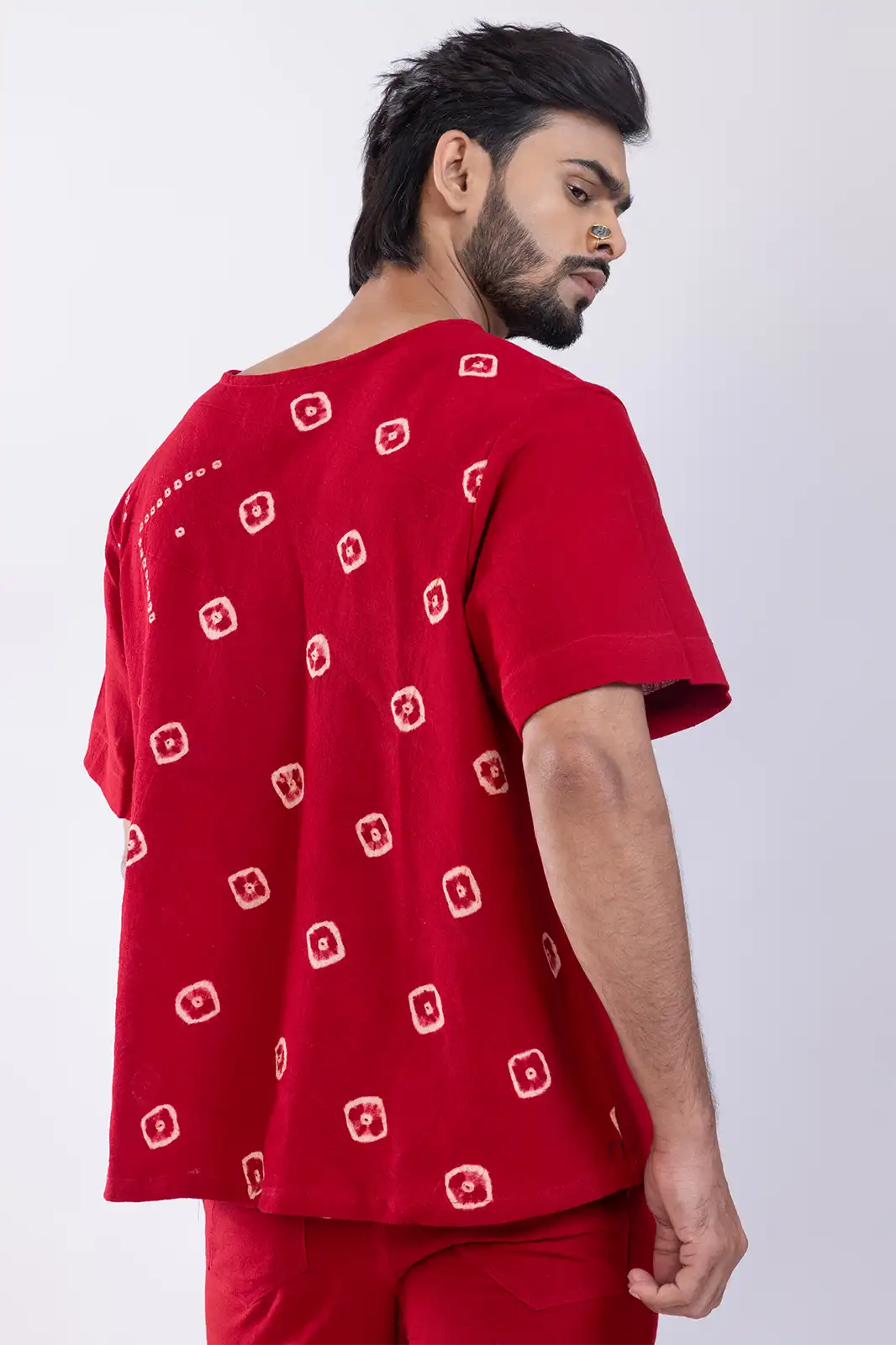 Serdar Organic Cotton Tee Red, Eco-friendly Cotton T-shirt, Organic Fabric Casual Tee, Natural Fiber Everyday T-shirt, Sustainable Minimalist Clothing, Environmentally Friendly Cotton Top