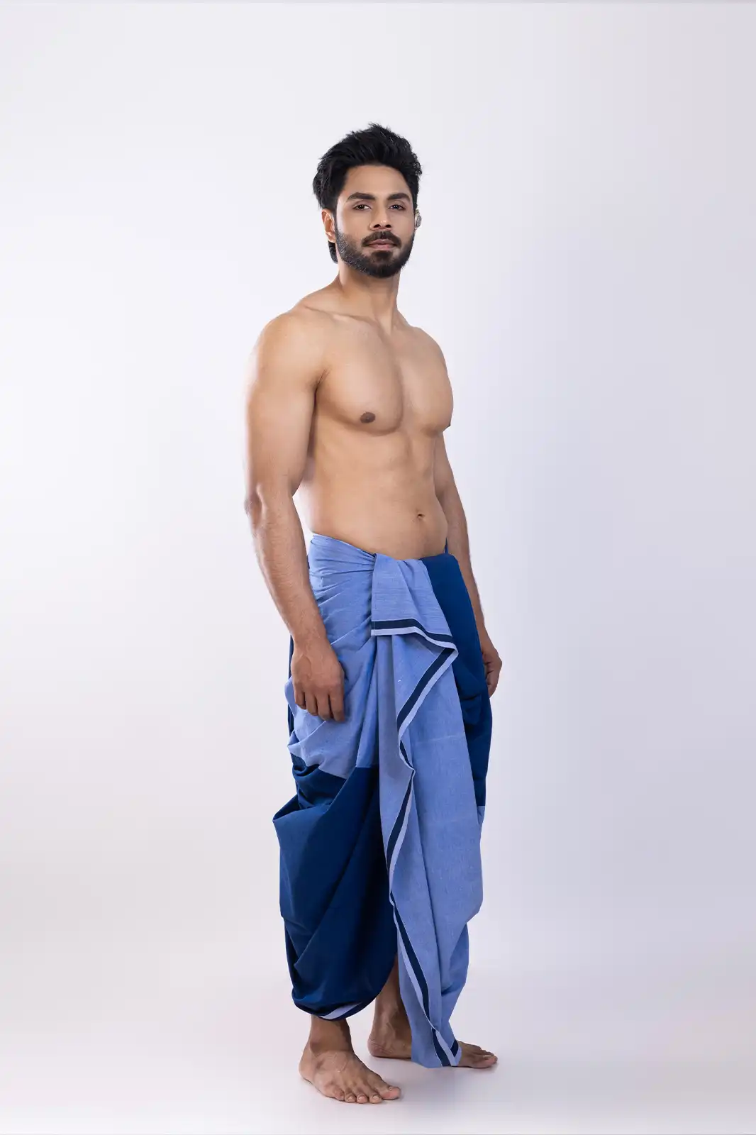 Sotami Cotton Dhoti, Eco-friendly Cotton Dhoti, Organic Fabric Traditional Dhoti, Natural Fiber Men’s Dhoti, Sustainable Ethnic Wear Cotton Dhoti, Handwoven Organic Dhoti