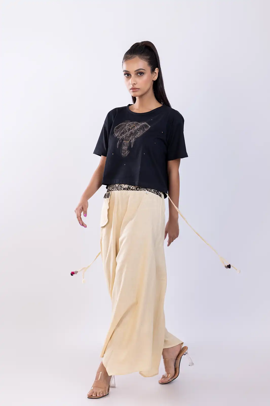 Timmy Cotton Tee, Organic Cotton Tee, Best Cotton Tee Shirts For Women, Black Cotton Tee Shirt, Hand Painted T Shirt, Sustainable Clothing, Sustainable Tshirt