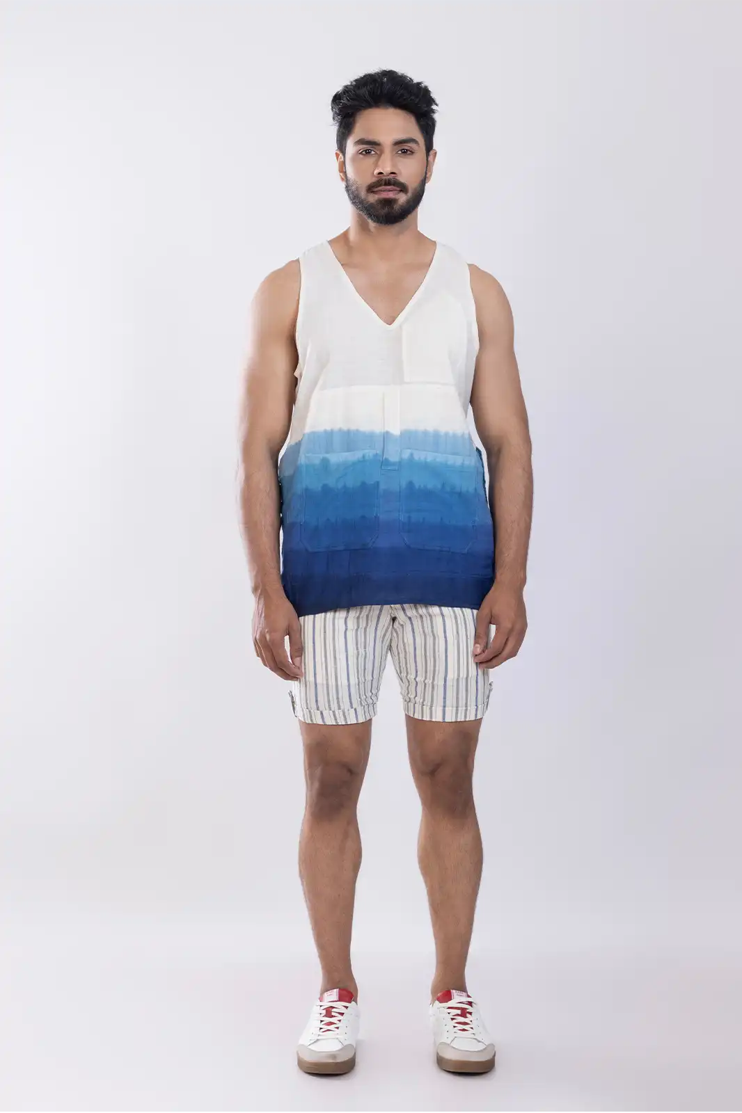 Vedant Organic Cotton Tee Indigo, Eco-friendly Cotton T-shirt, Organic Fabric Casual Tee, Natural Fiber Everyday T-shirt, Sustainable Minimalist Clothing, Environmentally Friendly Cotton Top