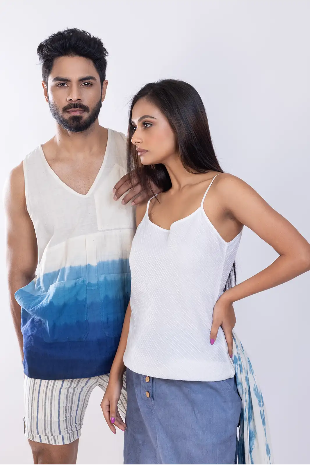 Vedant Organic Cotton Tee Indigo, Eco-friendly Cotton T-shirt, Organic Fabric Casual Tee, Natural Fiber Everyday T-shirt, Sustainable Minimalist Clothing, Environmentally Friendly Cotton Top