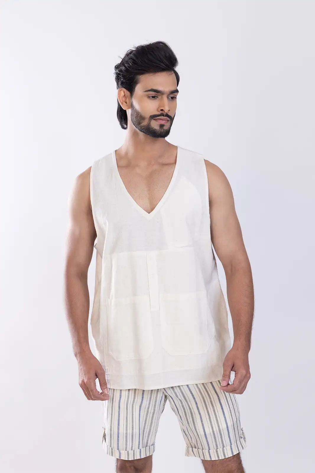 Vedant Organic Cotton Tee Natural, Eco-friendly Cotton T-shirt, Organic Fabric Casual Tee, Natural Fiber Everyday T-shirt, Sustainable Minimalist Clothing, Environmentally Friendly Cotton Top