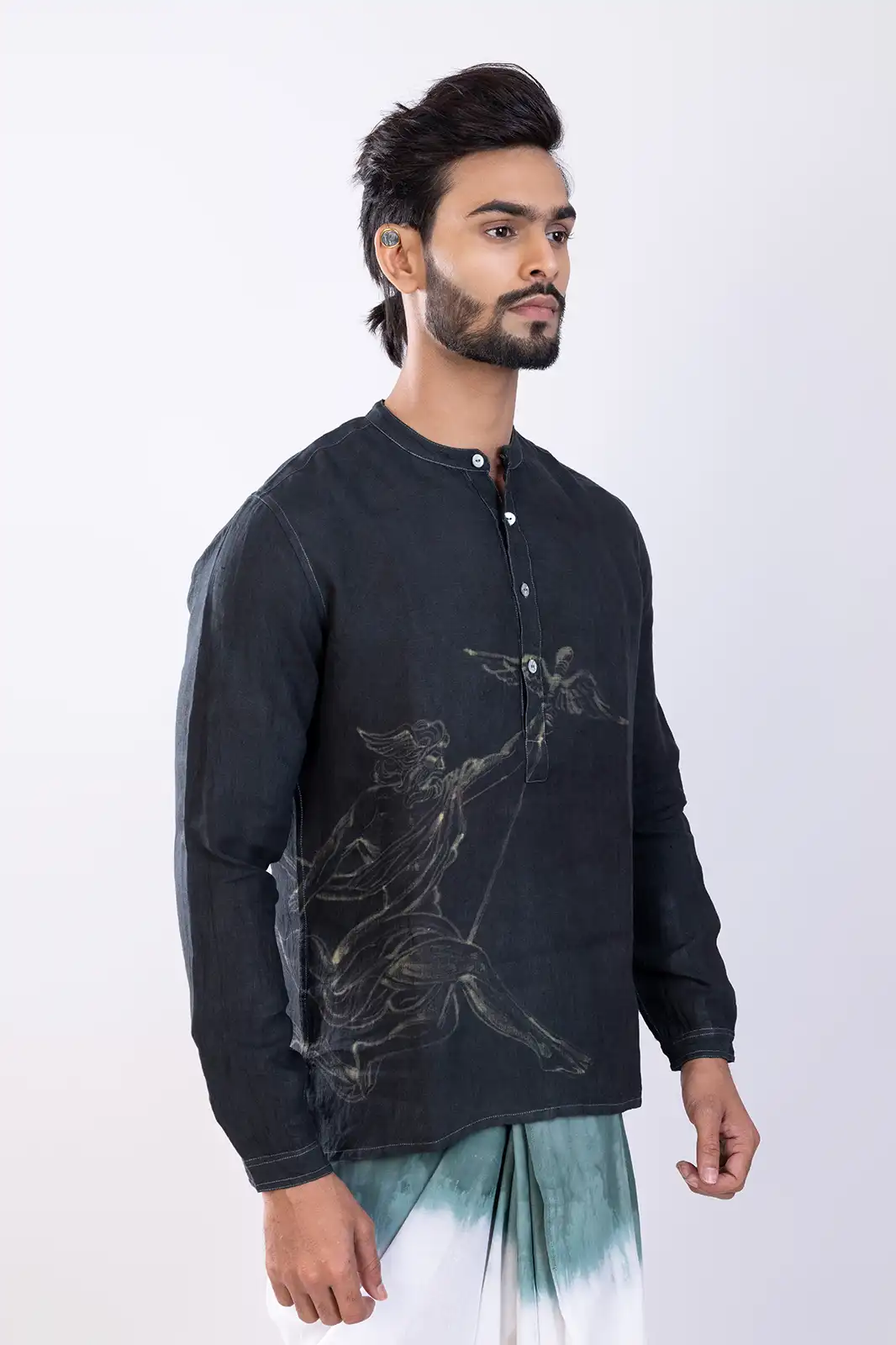 Zeu Organic Cotton Kurta, Cotton Kurta For Man, Kurta Men’s Wear, Kurta Clothing For Men, Men Kurta Stylish, Print Kurta For Men, Fashionable Kurta For Men