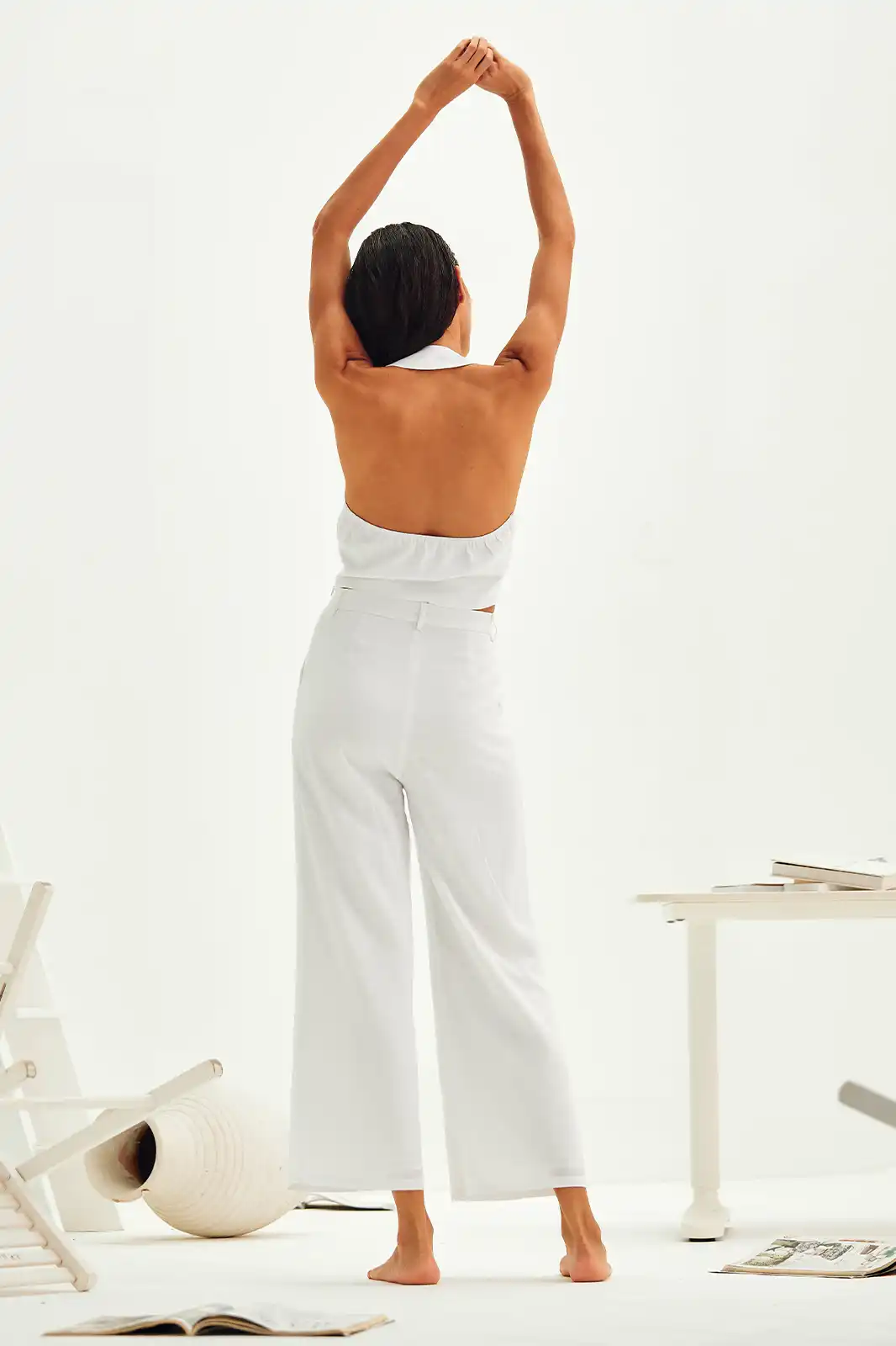 Abigail Handmade Plain Linen Pants, Linen Pants For Women, Organic Linen Pants, Sustainable Pants, White Linen Pants, Casual Linen Pants Outfit