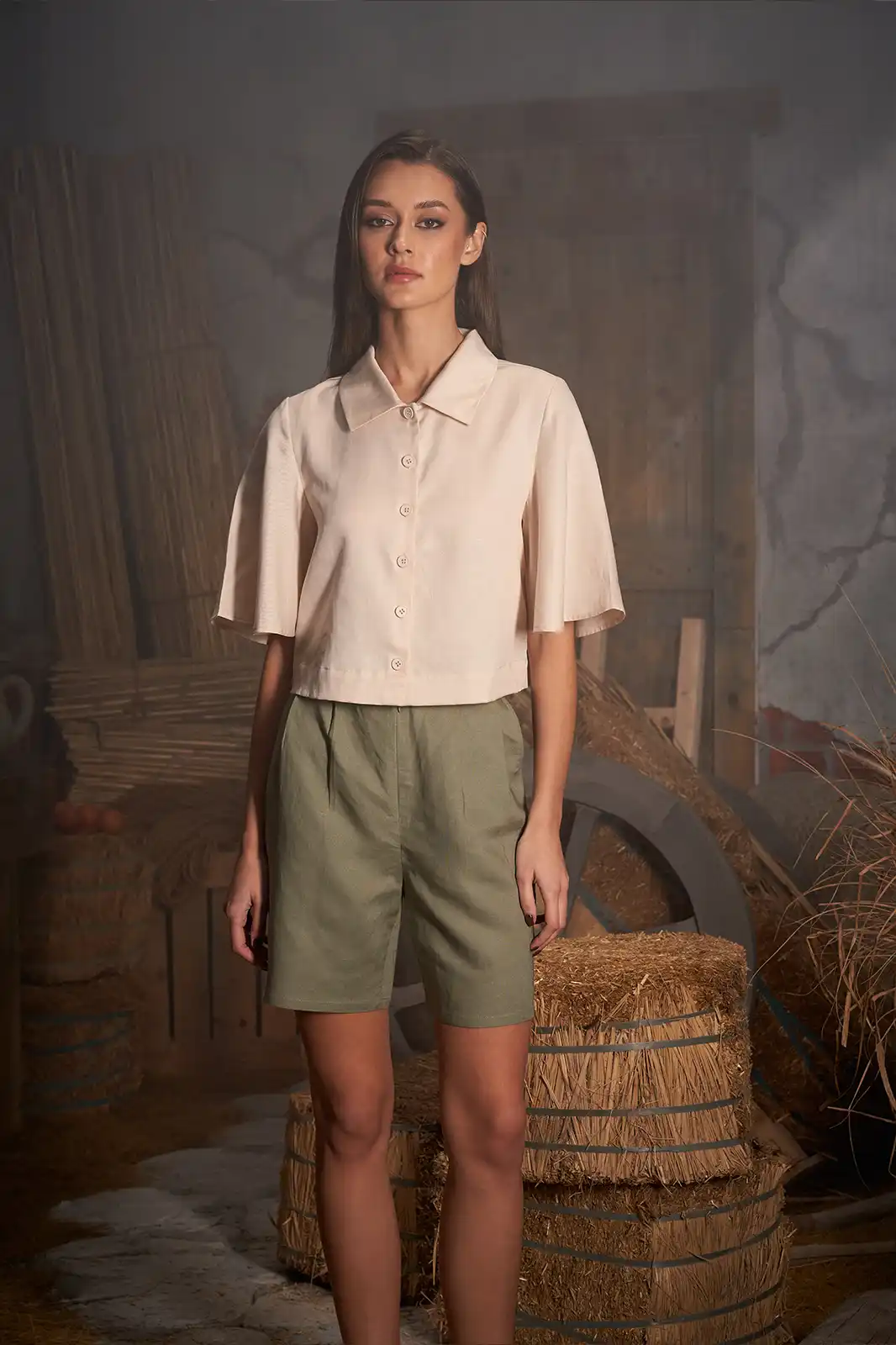 Women Clothing, Sepia Stories, Clothes For Women, Sustainable Cotton Clothing, Organic Women Clothing, Eco Friendly Clothing, Slow Fashion Brand, Slow Fashion Clothing, Ashita Fernandes, Sustainable Luxury Clothing Brands, Ambar Women Cotton Shorts, Pure Cotton Shorts For Women, Knee Length Cotton Shorts For Women, Casual Shorts For Women, Linen Shorts For Women