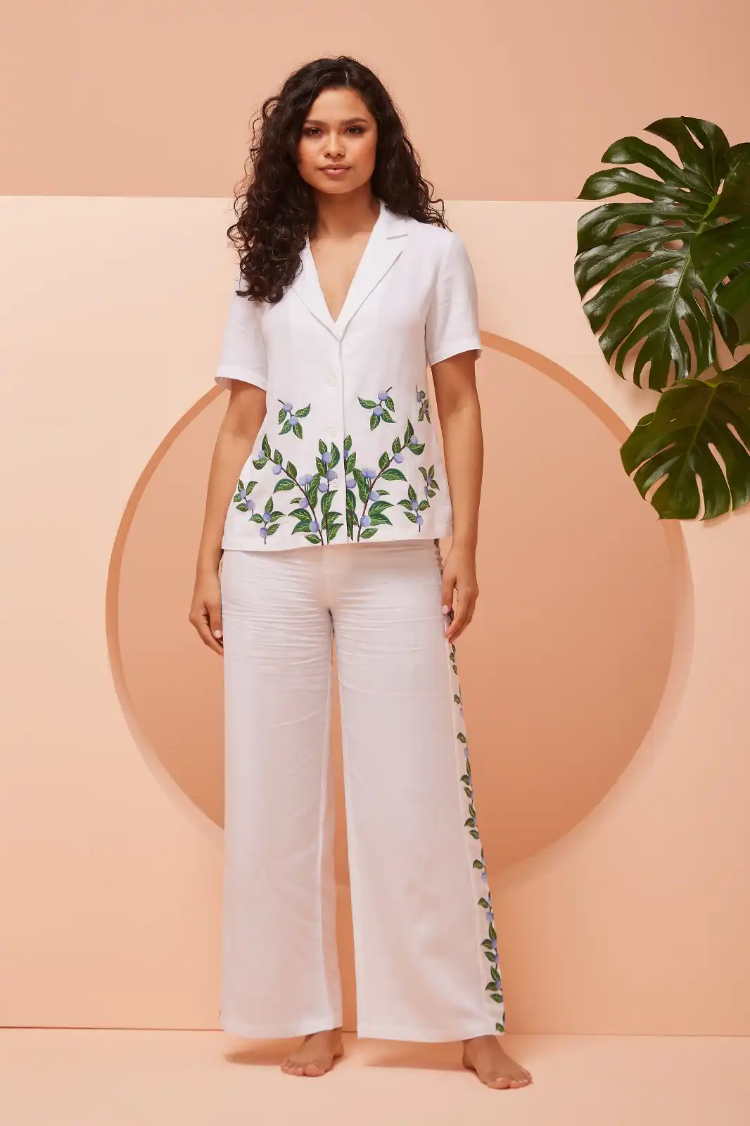 Belle Organic White Linen Palazzo Pants, Linen Palazzo Pants For Women, Linen Wide Leg Pants For Women, White Palazzo Pants, Casual Palazzo Pant