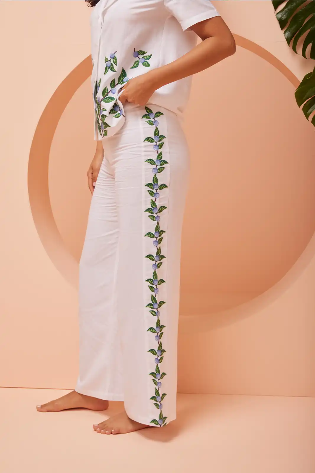 Belle Organic White Linen Palazzo Pants, Linen Palazzo Pants For Women, Linen Wide Leg Pants For Women, White Palazzo Pants, Casual Palazzo Pant