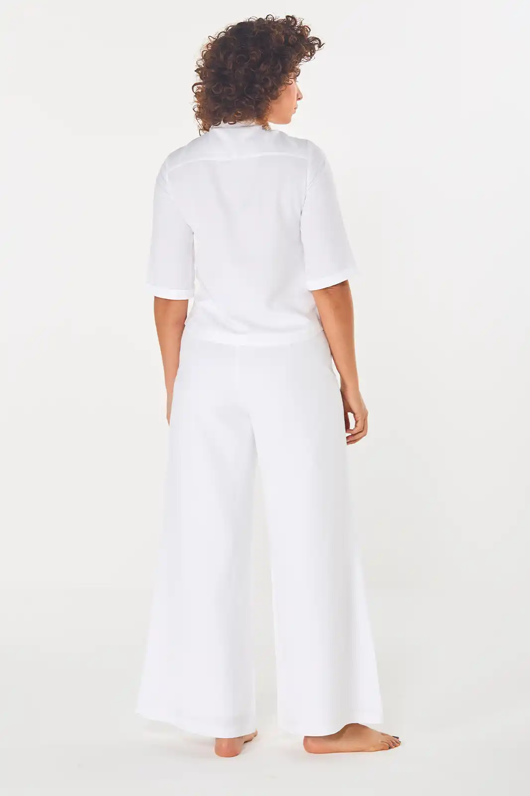 Betty Handmade White Linen Palazzo Pants, Linen Palazzo Pants For Women, Linen Wide Leg Pants For Women, White Palazzo Pants, Relaxed Fit Palazzo