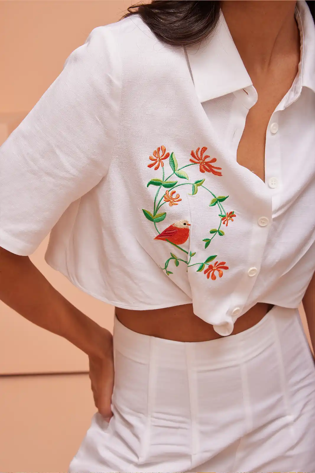 Bridget Organic White Linen Crop Top, Linen Crop Top Short Sleeve, Linen Crop Top Sewing Pattern, Linen Crop Top White, Trending Crop Top